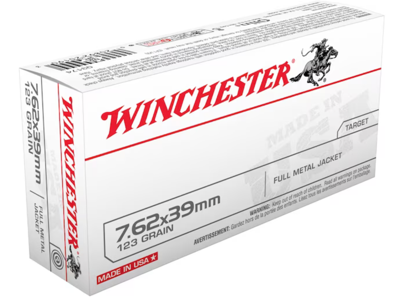 7.62x39mm - 123 Grain FMJ - Winchester USA