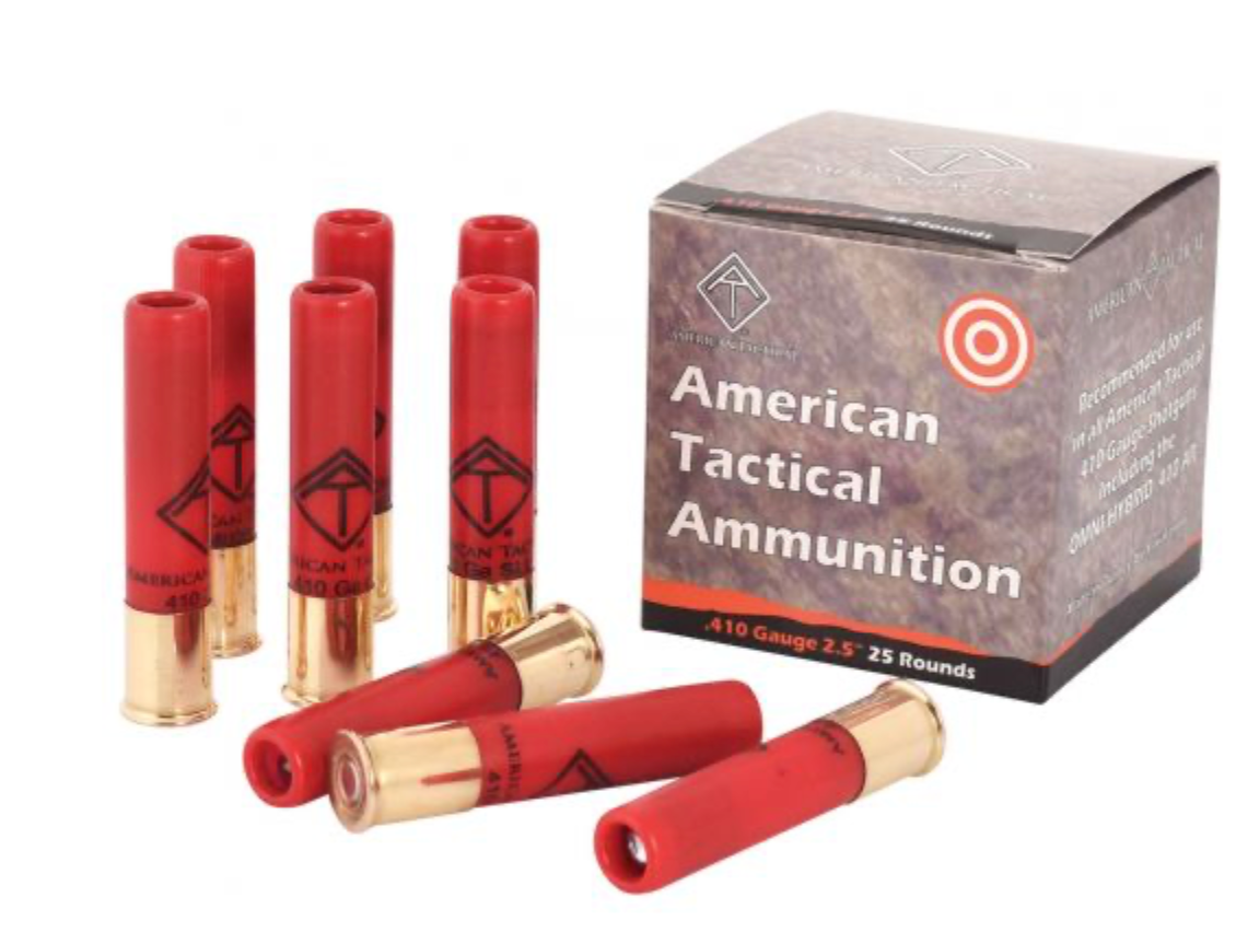 AMERICAN TACTICAL 2.5" 410 GAUGE AMMO, 25/BOX - ATIAC410R