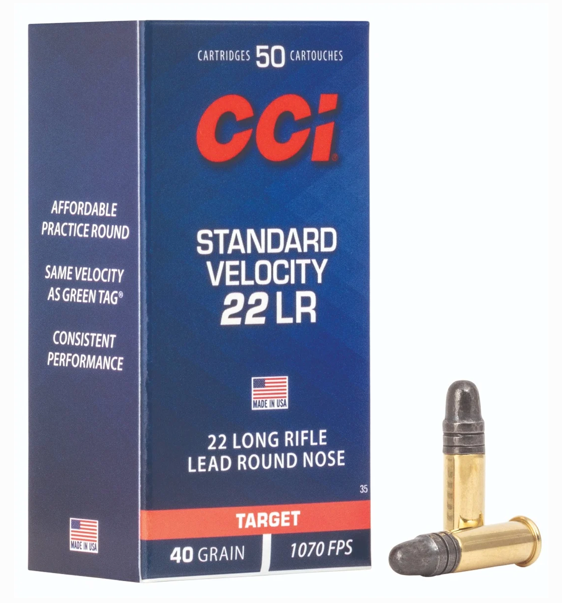 CCI TARGET/PLINKING STANDARD VELOCITY 22 LR 40GR LRN