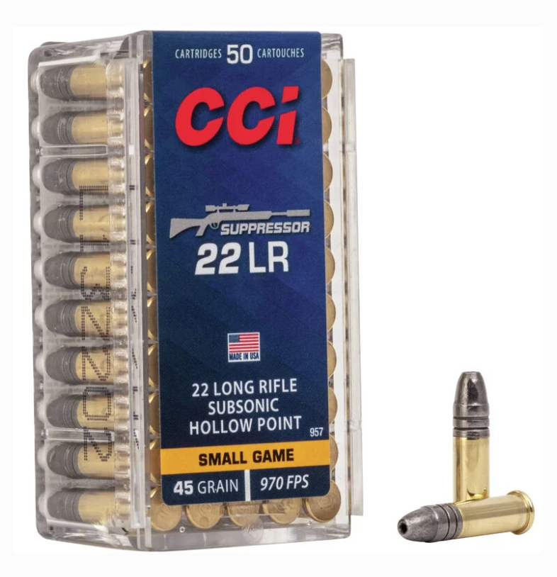 CCI SMALL GAME SUPPRESSOR 22 LR 45GR LHP