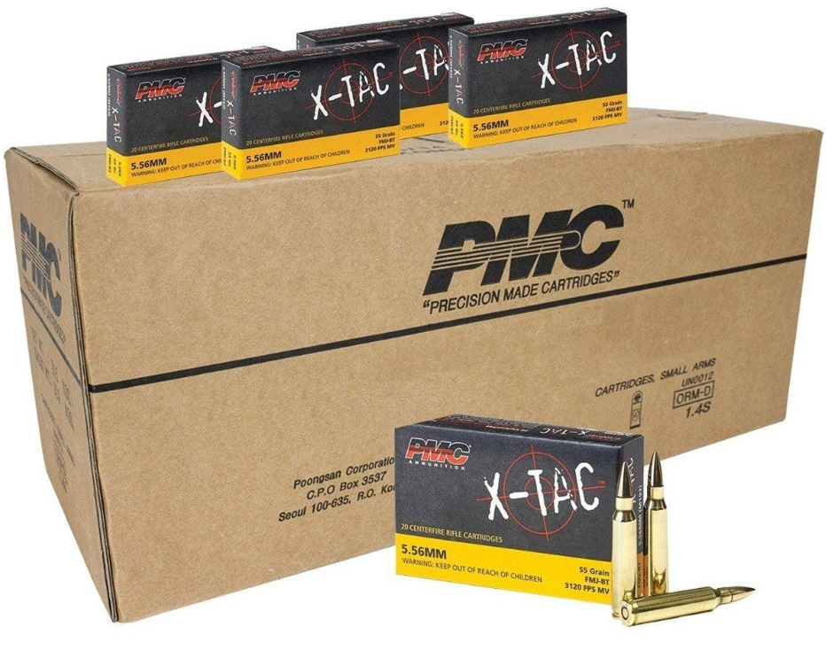 1000rds – 5.56x45 PMC X-TAC 55gr. FMJBT Ammo