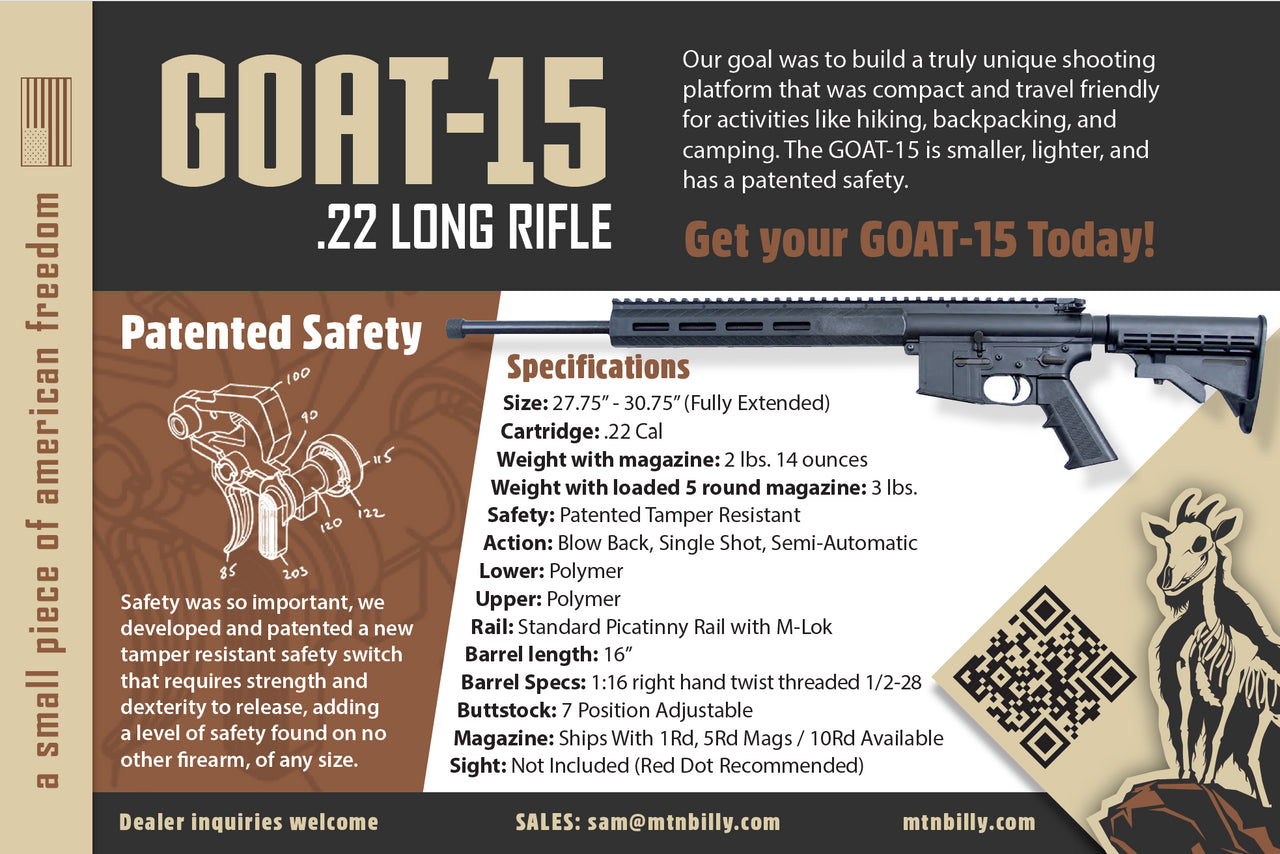 Mountain Billy Gun Labs - GOAT-15-H2 -- - FFL Transfer Required
