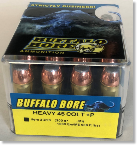 Buffalo Bore Heavy 45 Colt +P Pistol and Handgun Ammo