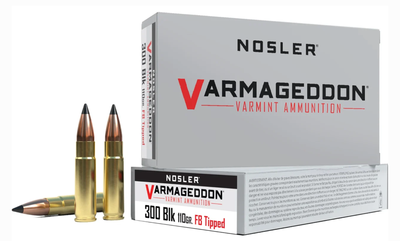 NOSLER VARMAGEDDON 300 BLK 110GR VARMAGEDDON-TIP