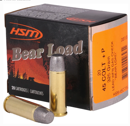 HSM BEAR LOAD 45 COLT 325GR WFN