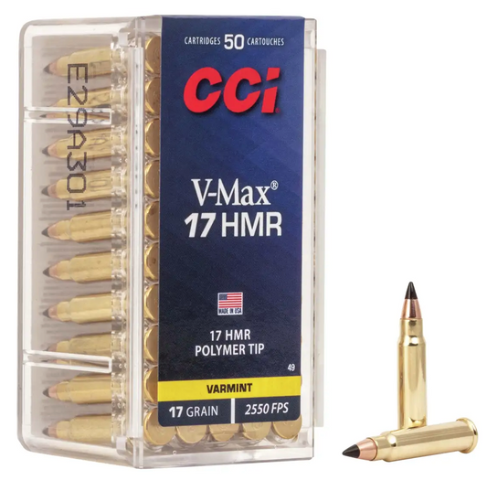 .17 HMR CCI V-MAX - 17 Grain - 50 Rnds per box