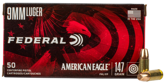 Federal American Eagle 9mm Luger 147Gr FMJ